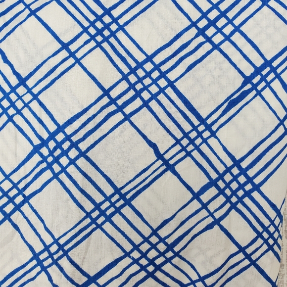 Vintage Models Coat Day Dress Blue & White Plaid Size 12  cr 60's - Picture 15 of 15